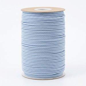Cordon de macramé bleu tressé enduit de 3 mm, 55 pieds, élastique, extensible, robuste, pour couture de vêtements, chaussures, textile de maison, attaches pour cheveux, porte-clés, bricolage - Product Image 1