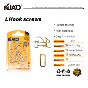 Paquete Económico de Ganchos de Tornillo Offset con Recubrimiento de Cobre, Gancho de Tornillo en L de 7/8" 2.3*22MM, 15 Piezas - Product Image 3