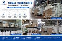Mesin Pengayak Kalsium Karbonat GAOFU Industrial Square Gyratory Sieve, Saringan Multi-dek Presisi, Kapasitas Tinggi