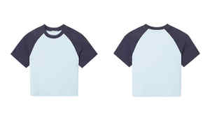 Logo personnalisé T-shirts courts à manches raglan pour femmes - Product Image 4