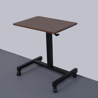 Bureau informatique ergonomique mobile à hauteur réglable avec vérin à gaz, design moderne, facile à assembler, table mobile