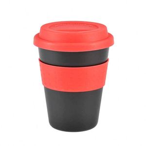 Mug de voyage réutilisable en plastique avec couvercle, couleur unie, design minimaliste, pour une utilisation nomade - Product Image 5