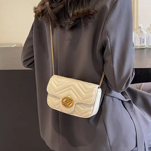 Bolso de diseñador de lujo, bandolera de moda para mujer, bolso de hombro con cadena de cuero PU - Product Image 4