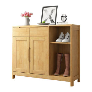 Solid Wood Shoe <b>Cabinet</b> Minimalist Design Entryway Storage <b>Cabinet</b> Large Capacity Freestanding Shoe Rack - Product Image 4