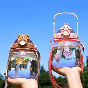 Wholesale Water Portable Clear Cute Cartoonplastic School Event <b>Drinking</b> <b>Bottle</b> for Promotion - Product Image 2