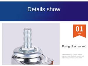 Doppel rad 2 Zoll Nylon Rollen Hochleistungs-Dreh möbel bewegliche Räder für Stuhl und gewerbliche Ausrüstung - Product Image 3