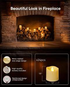 Venta al por Mayor de Lámparas LED Recargables USB Tipo Vela de Té 2026 (Paquete de 6) - Product Image 2