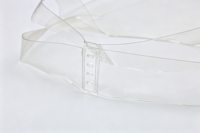 Sac fourre-tout transparent en PVC personnalisé avec logo imprimé, forme gilet, pour le shopping et la plage, vente en gros