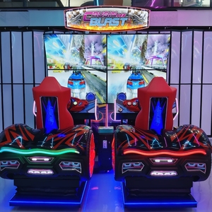 Expérience de simulation de scène réelle de course vidéo dynamique à 4 écrans avec effets sonores musique en métal - Product Image 1