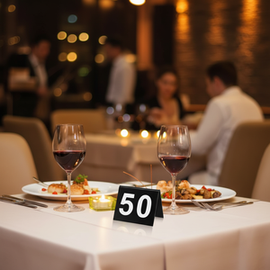 Numéros de table de <span class=keywords><strong>mariage</strong></span> personnalisés en acrylique transparent en forme de V, imprimés UV, étanches et double face, vente en gros - Product Image 6