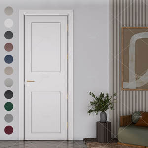 Coctelera francesa de <span class=keywords><strong>2</strong></span> paneles puertas interiores Casa de residencia puerta interior de madera prehung puertas internas negras insonorizadas - Product Image 2