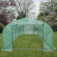 6x3x2m Kit de serre gothique moderne tout métal galvanisé cerceau maison pour jardin arrière-cour facilement assemblé pour culture hydroponique