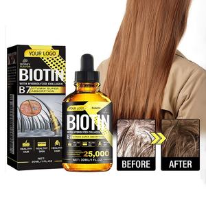 Biotine 25000 mcg Gouttes liquides avec collagène et <span class=keywords><strong>vitamine</strong></span> E - Soutien pour les cheveux, la peau et les ongles - Product Image 3