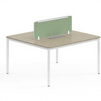 Poste de travail collaboratif 2-4 personnes, bureau flexible avec cloisons de bureau et gestion des câbles