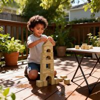 Blocs de construction carrés en mousse EVA écologiques non toxiques, texture bois douce, jouet éducatif pour enfants
