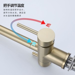 Pull Down Kitchen Faucet Single Handle Ceramic Valve Deck Mounted Modern Style Hot Cold Water Dual Use - Product Image 2
