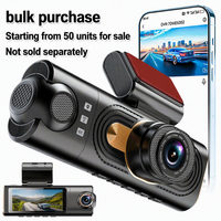 Caméra de tableau de bord 4K à 3 canaux avec Wi-Fi et GPS, enregistreur de voiture avec surveillance de stationnement 24h/24, boîte noire automobile, vente chaude
