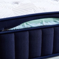 Matelas à ressorts ensachés de qualité hôtelière, double face, avec couche de mousse à mémoire de forme, enroulable et compressé sous vide