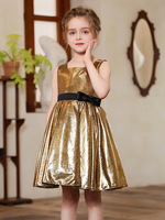 Robe de princesse élégante pour enfants, tenue de performance de piano, défilé, haute qualité, en stock, vente en gros