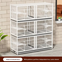 Cage d'élevage pour pigeons avec plateau en fer et plastique, sécurisée, pour intérieur et extérieur, anti-rongeurs, avec poulie, taille moyenne, cage pour animaux de compagnie