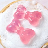 Jabón en Barra de Aceite Esencial con Lazo Rosa, Jabón Sólido Hidratante de Glicerina para Baño, para Todo Tipo de Piel