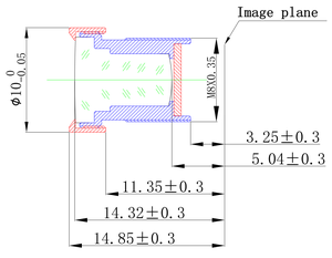 قزحية ثابتة 3MP M8 طائرات بدون طيار صغيرة تحكم في الوصول. 7 \ "F2.5 ° FOV نطاق درجة حرارة واسعة لأنظمة دقة 3MP - Product Image 4