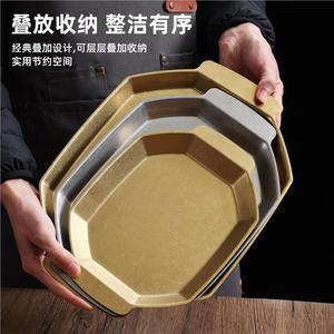 Retro 304 Stainless Steel Octagonal Tray For Grilling Fish And Hot Pot Vegetables Multi Size Available - Product Image 4