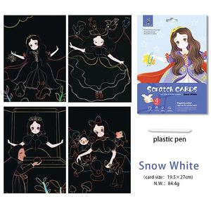 Libro da Disegno per Bambini Elsas con Carta Magica Nera per Graffiare e Colorare, Effetto Arcobaleno - Product Image 3
