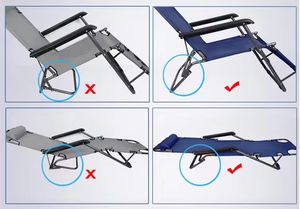 سرير قابل للطي متعدد الوظائف قابل للتعديل ومحمول للسفر والاسترخاء في الحديقة والشاطئ - Product Image 5
