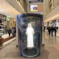 Sıcak Satış 5.5 İnç Holo Tüp 3D Hologram Ekran Silindirik Holografik Şeffaf Ekran Ai Holobox