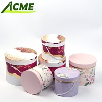 Boîte cadeau en velours rigide personnalisée en gros, forme de boîte à fleurs, pelliculage mat, papier gaufré, matériaux recyclés, feuille recyclable