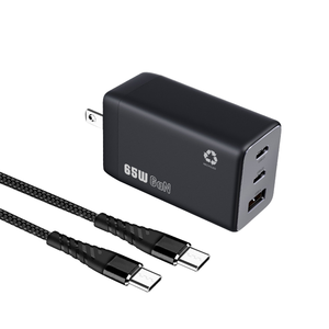 อะแดปเตอร์ชาร์จ GaN พับได้ 65W USB-C ช่องเสียบเดียว ชาร์จเร็ว PPS สำหรับแล็ปท็อป โทรศัพท์มือถือ หูฟัง MacBook <span class=keywords><strong>iPad</strong></span> - Product Image 1