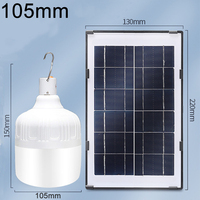 Ampoules LED solaires portables, éclairage d'urgence pour le camping en plein air, ampoules LED solaires avec télécommande