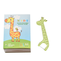 Fil dentaire en soie écologique coloré à glissement facile, bâtonnet portable biodégradable pour enfants