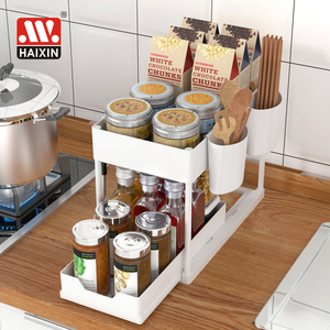 <span class=keywords><strong>Scaffali</strong></span> di plastica per il bagno e la <span class=keywords><strong>cucina</strong></span> per la casa sotto il lavandino Organizer mensola scaffale armadio cassetto 2 livelli sotto gli organizzatori del lavandino - Product Image 4