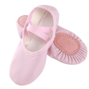 Scarpe da balletto per ragazze, scarpe da ballo in <span class=keywords><strong>pelle</strong></span> con suola divisa scarpe da ballo, scarpette da balletto per bambine piccole/grandi bambini - Product Image 1