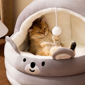Aangepaste Moderne Pluche Kat Bed Grot Met Afneembare Cover Effen Patroon Luxe Kleding Accessoires Voor Honden En Katten Oem Service - Product Image 3