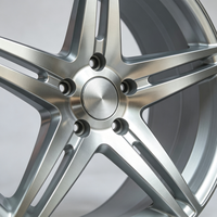 Jantes en alliage d'aluminium forgées à cinq branches de 17 et 24 pouces, 5x112 5x114.3 5x120 multi PCD, nouvelle finition argent, garantie 1 an pour Mercedes