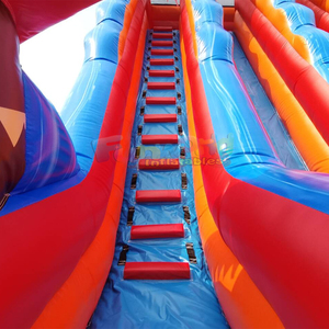 Toboggan aquatique gonflable commercial double piste, thème tropical, pour extérieur - Product Image 6
