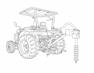 Perforadora de postes para tractor BITSMANN |   Barrena de <span class=keywords><strong>3</strong></span> Puntos con Toma de Fuerza para Cercado y Plantación Agrícola - Product Image 6