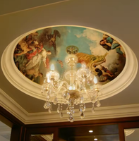 Papier peint personnalisé pour plafond européen Mural 3d Peinture à l'huile Waterproof Wallpap Home Decor