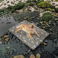 Coussin de refroidissement pour chien, toutes saisons, avec matelas en fibre de viscose, forme carrée