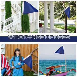 2024 Vivid Color Orange Safety <strong>Flag</strong> Triangle 12x18 Inches Boat Pennant <strong>Flag</strong> for Boat UTV ATV Car Bike Yacht Warning - Product Image 4