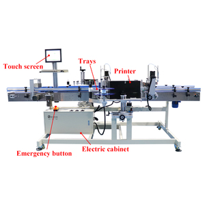 Machine d'étiquetage de bouteilles rondes entièrement automatique Orshang, positionnement à double tête, étiquetage avant et arrière - Product Image 1
