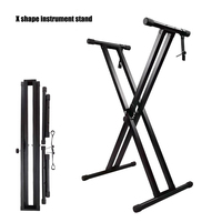Wholesale Musical Instrument Accessories Weighted Double Tube X-Type Electronic Organ Piano Stand Keyboard Stand