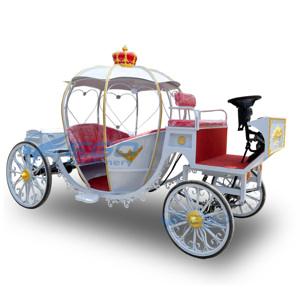 Chariot de transport spécial pour chevaux, chariot de mariage moderne, chariot citrouille Cendrillon, chariot de chevaux électrique à 4 roues - Product Image 1