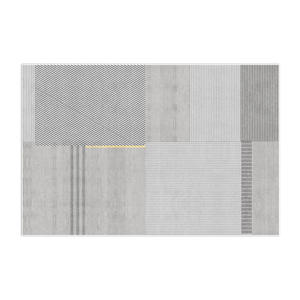 Alfombra Moderna de Diseño Geométrico, Rectangular, Antideslizante, Lavable, para Cocina, Baño, Entrada, Balcón, Patrón de Imitación de Cachemira H 1486 - Product Image 1