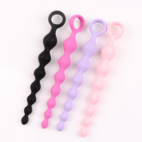 Vente en gros YingFeiNi Plug anal en silicone imperméable et écologique pour hommes et femmes - Perles souples et dilatateur - Jouet sexuel pour adultes pour débutants