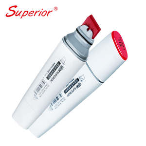 MS-208-1 Superior OEM, plumilla reemplazable de color dorado y plateado, tinta rellenable, a base de Alcohol, pluma de dibujo de doble punta ancha, 216 colores - Product Image 1