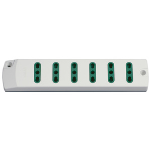 Multi <b>Socket</b> 6P17 11 White Power Strip 33 Cm Length With 6 Outlets For Home Office Use - Product Image 1